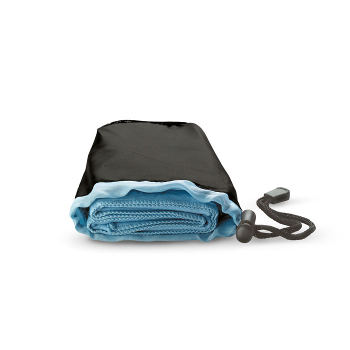 Recznik sportowy w etui KC6333-04 - Niebieski
