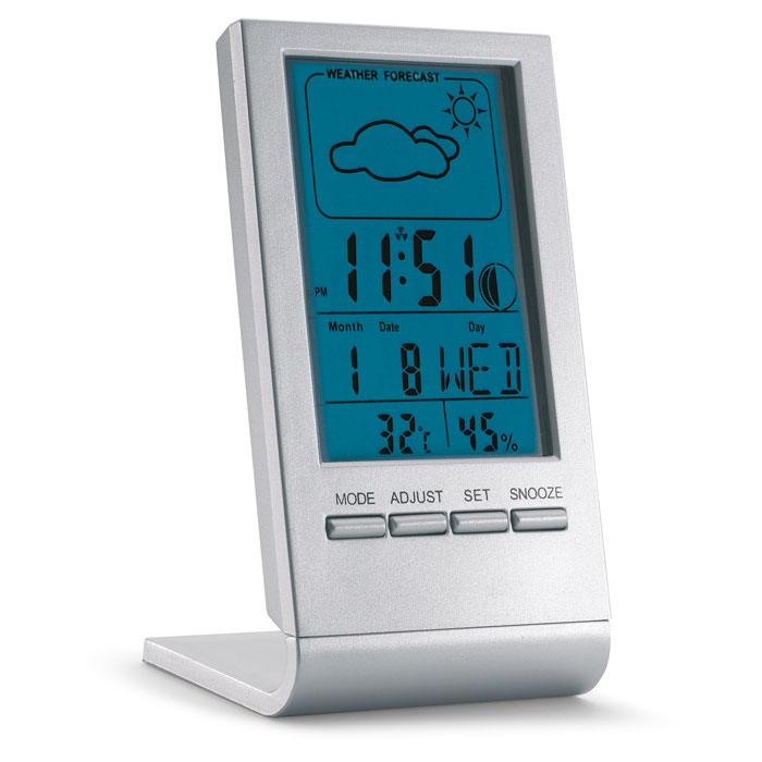 Stacja pogodowa z LCD KC6460-14 - Srebrny