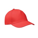 5-panel czapka z daszkiem 160 MO1447-05 - Czerwony