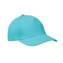 5-panel czapka z daszkiem 160 MO1447-12 - Turkusowy