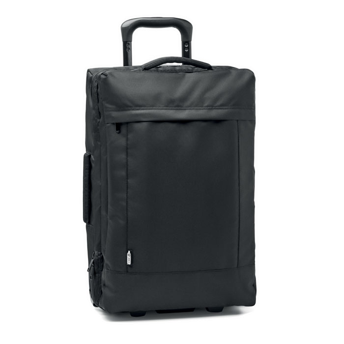 Walizka z 600D RPET MO2055-03 - Czarny