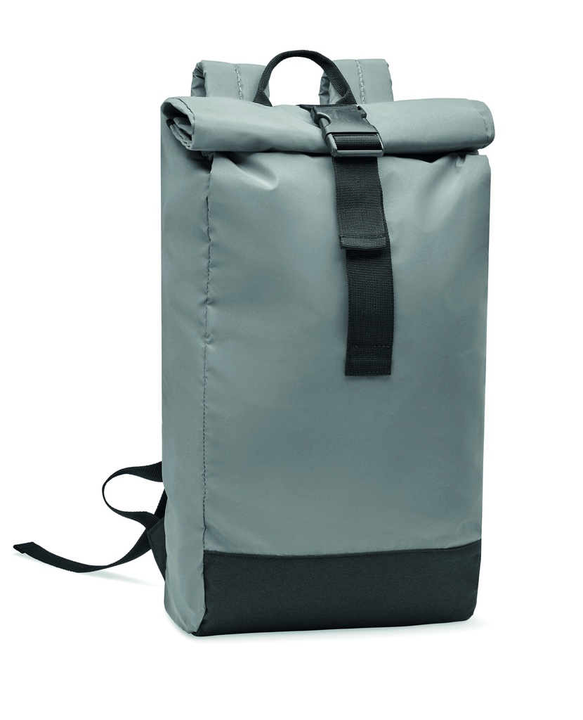 Plecak odblaskowy Rolltop MO2056-16 - Srebrny Mat