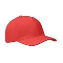 6-panel czapka z daszkiem 260 MO1464-05 - Czerwony