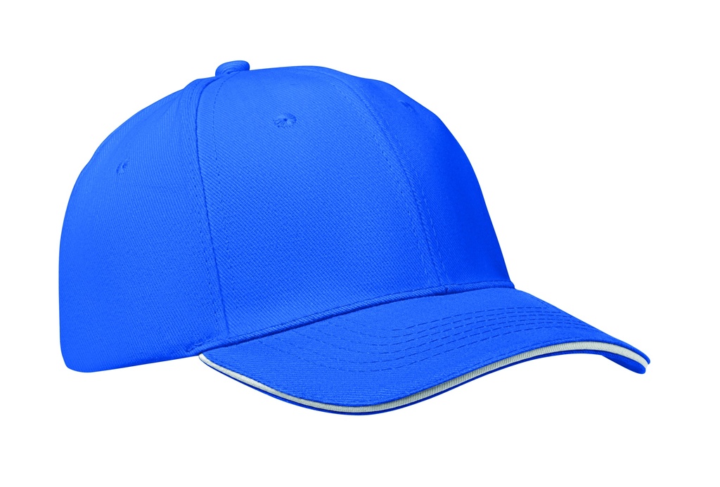 6-panel czapka z daszkiem 260 MO1464-36 - Bialy/Niebieski