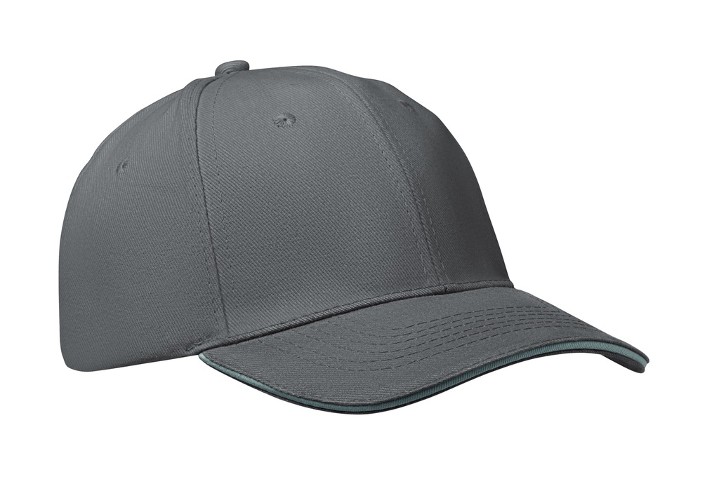6-panel czapka z daszkiem 260 MO1464-44 - Ciemnoszary/Szary