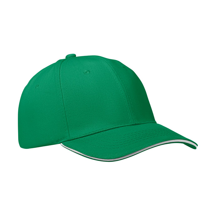 6-panel czapka z daszkiem 260 MO1464-47 - Zielony Preriowy/Bialy