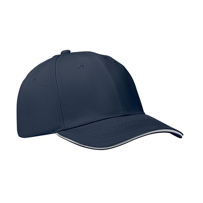 6-panel czapka z daszkiem 260 MO1464-54 - Bialy/Ciemnoniebieski