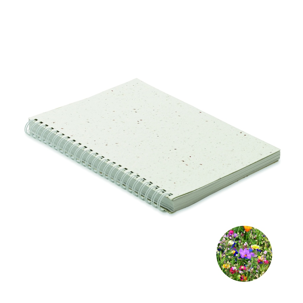 Notes A5 z papieru siewnego MO2083-06 - Bialy
