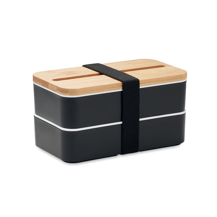 Lunch box z PP z MO2088-03 - Czarny
