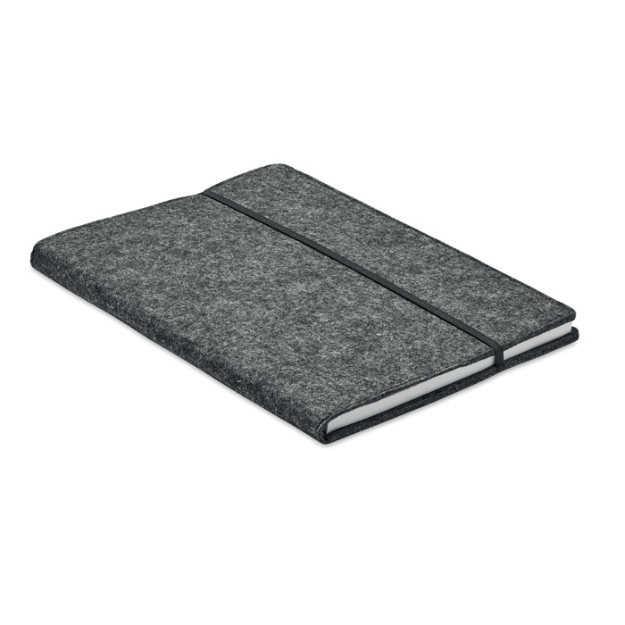 Notes A5 z filcu RPET MO2093-15 - Kamienny Szary