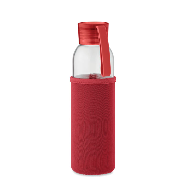 Szklana butelka 500 ml MO2089-05 - Czerwony