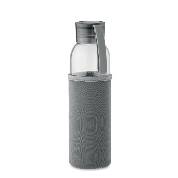 Szklana butelka 500 ml MO2089-15 - Kamienny Szary