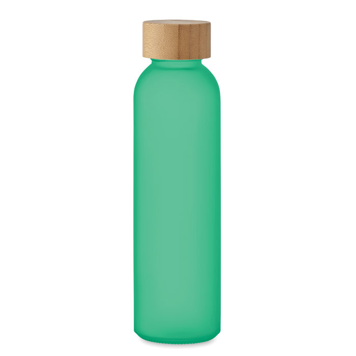 Butelka z matowego szkla500 ml MO2105-24 - Przezroczysty Zielony