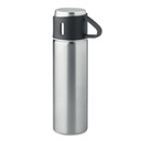 Butelka dwuscienna 420 ml MO2117-16 - Srebrny Mat