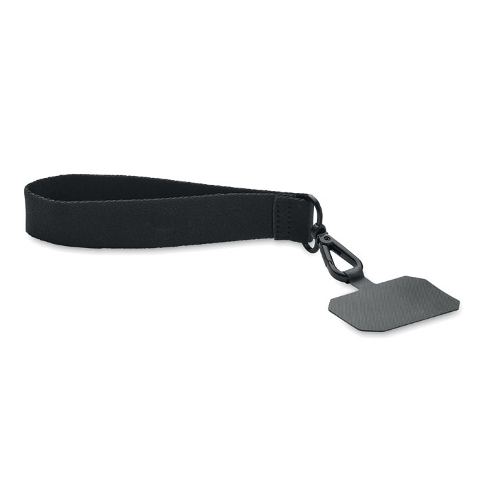 Poliestrowa smycz na telefon MO2122-03 - Czarny
