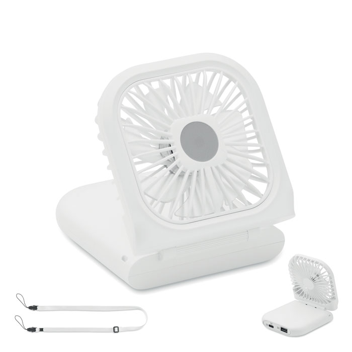 Przenosny skladany wentylator MO2123-06 - Bialy