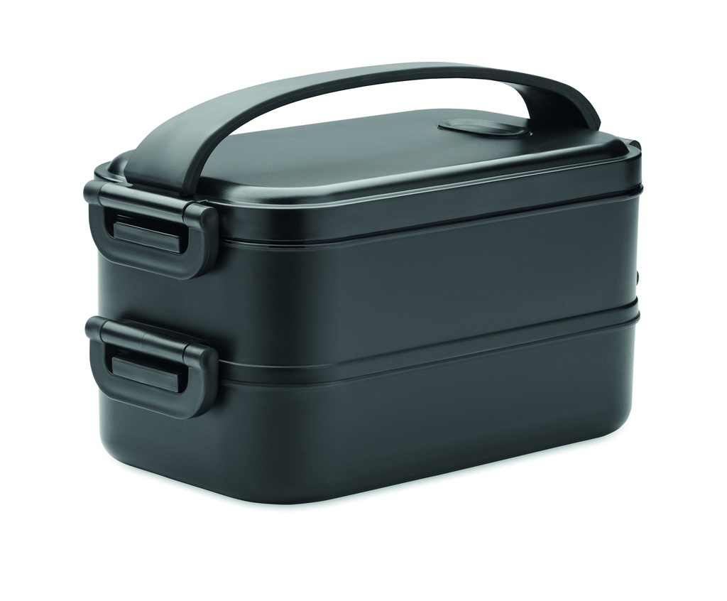 Lunch box z PP z MO2119-03 - Czarny
