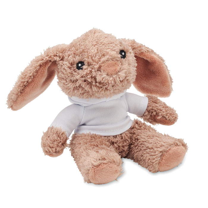 Pluszowy krolik w bluzie MO2121-06 - Bialy