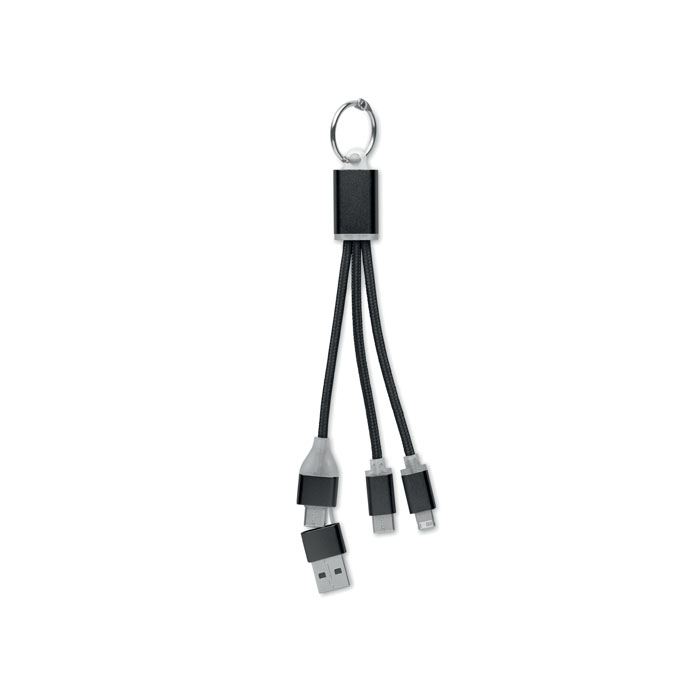 Kabel ladujacy 4 w 1 typu C MO2141-03 - Czarny