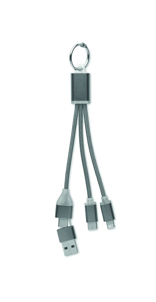 Kabel ladujacy 4 w 1 typu C MO2141-18 - Tytanowy