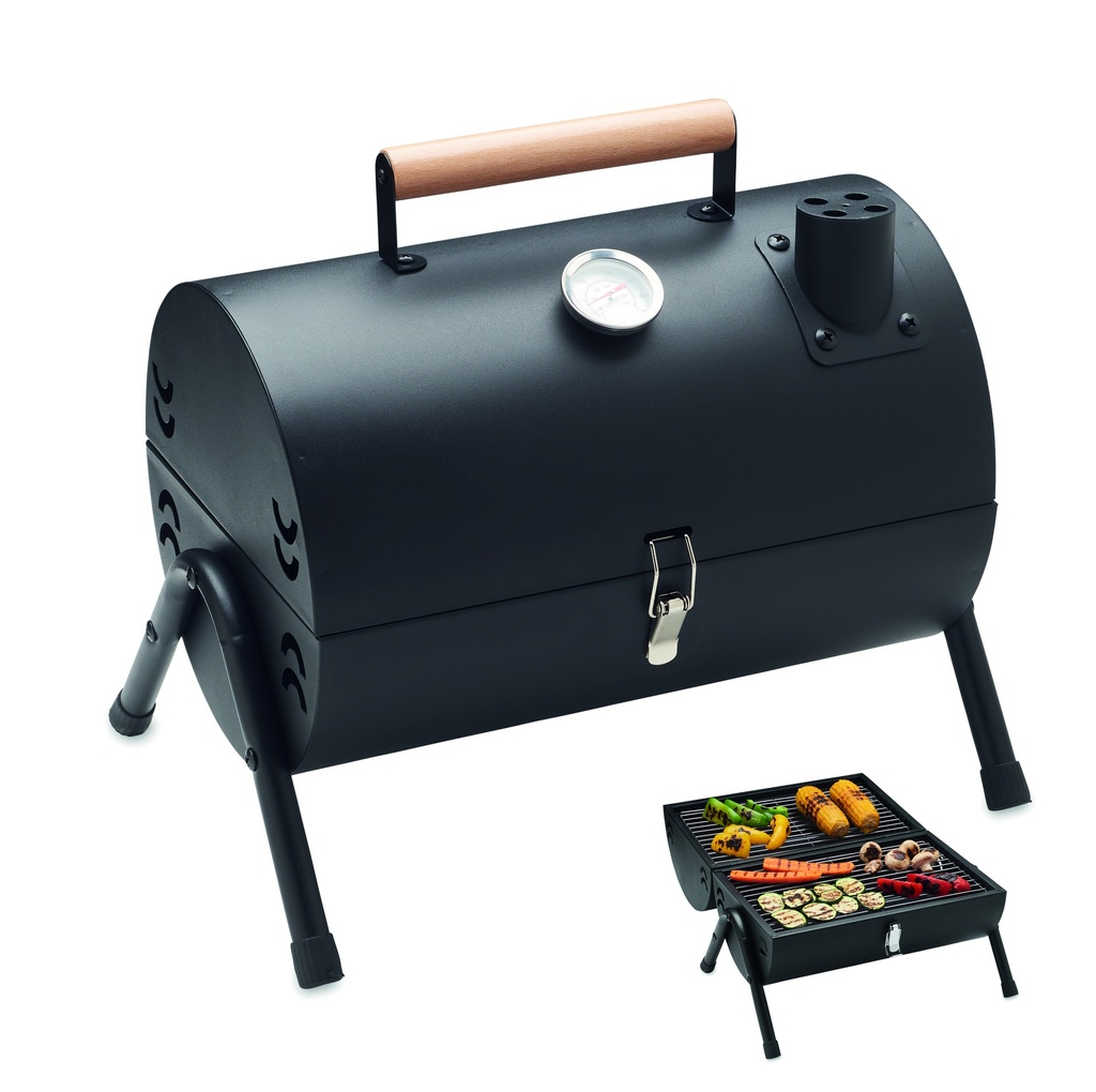 Przenosny grill z kominem MO2160-03 - Czarny