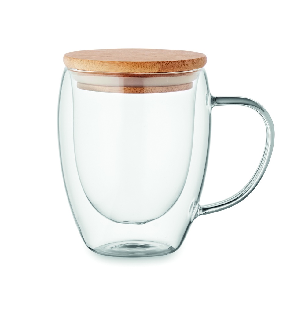 Kubek z podwojna scianka 250ml MO2198-22 - Przezroczysty