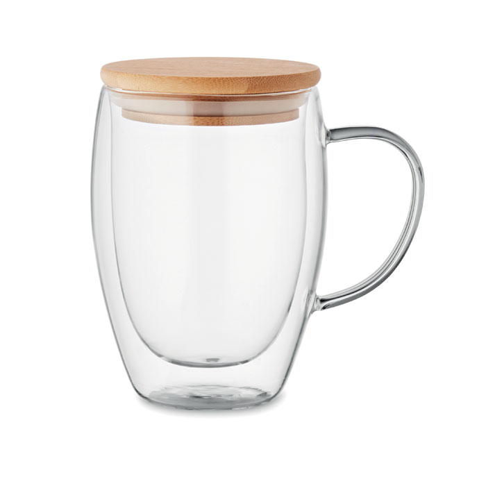Kubek z podwojna scianka 350ml MO2199-22 - Przezroczysty