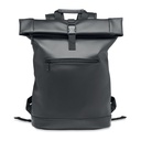 Plecak na laptopa PU rolltop MO2230-03 - Czarny