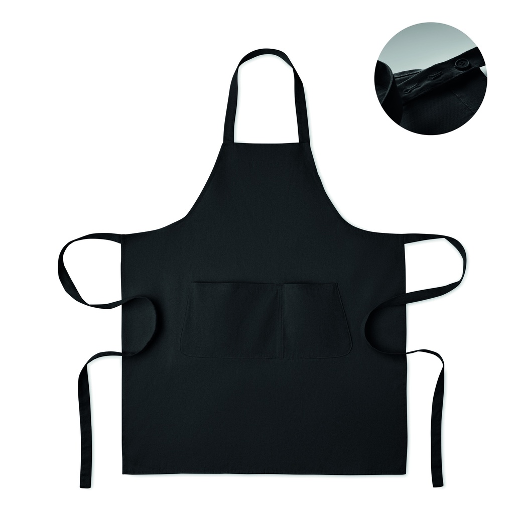 Fartuch bawełna org. 240gr/m² MO2249-03 - Czarny