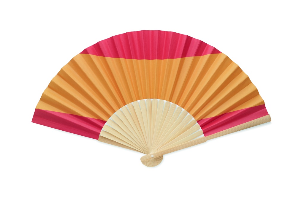Reczny wachlarz z flaga MO2244-05 - Czerwony