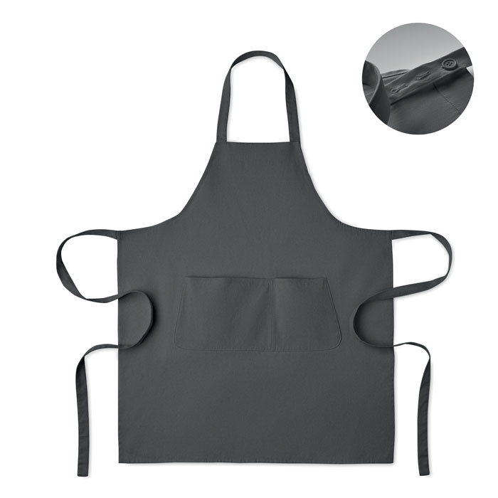 Fartuch bawelna org. 240gr/m² MO2249-15 - Kamienny Szary