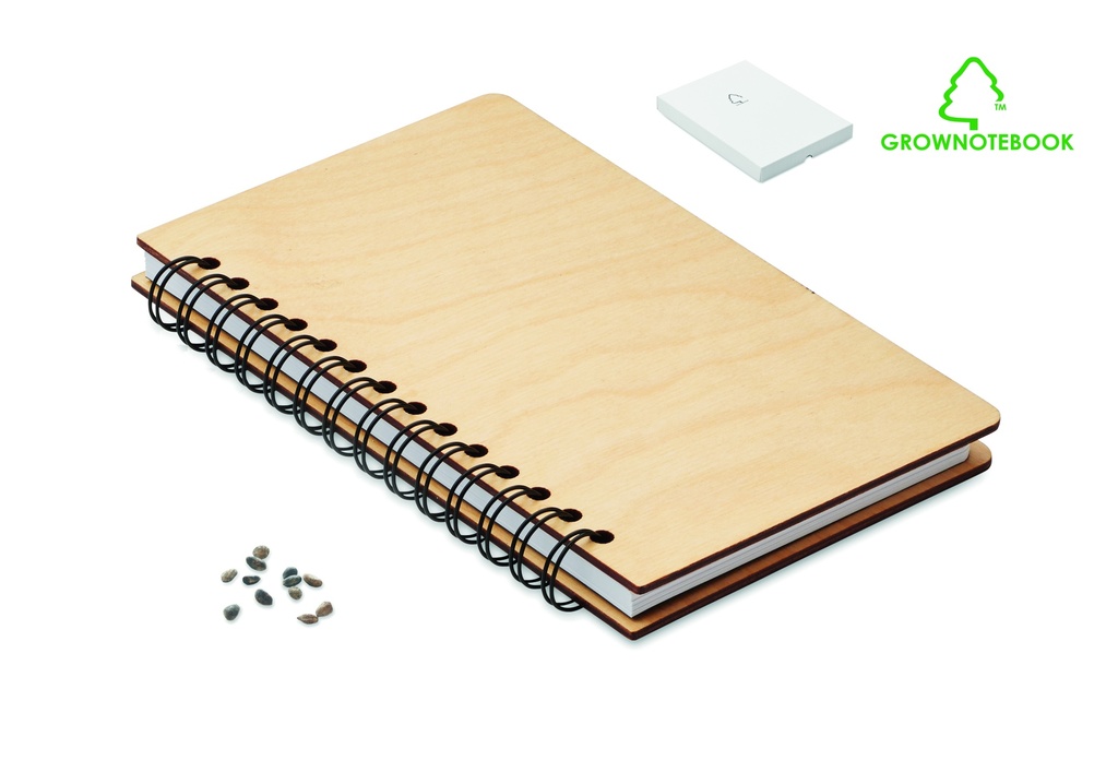 Brzozowy zeszyt A5  GROWBOOK MO2251-40 - Drewna