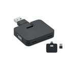 4-portowy USB MO2254-03 - Czarny