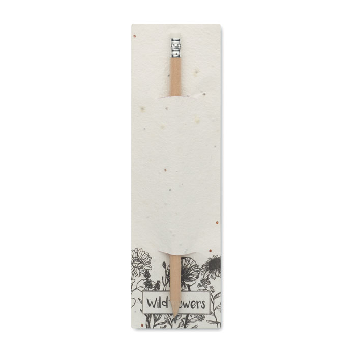 Olowek w etui z nasionami MO2257-06 - Bialy