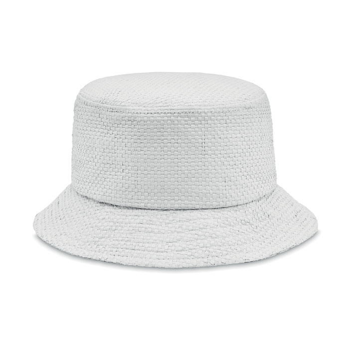 KAPELUSZ Z PAPIEROWEJ SLOMY MO2267-06 - Bialy