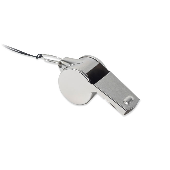 Metalowy gwizdek MO2268-14 - Srebrny