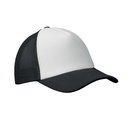 Czapka trucker z 5 panelami MO2269-33 - Bialy/Czarny