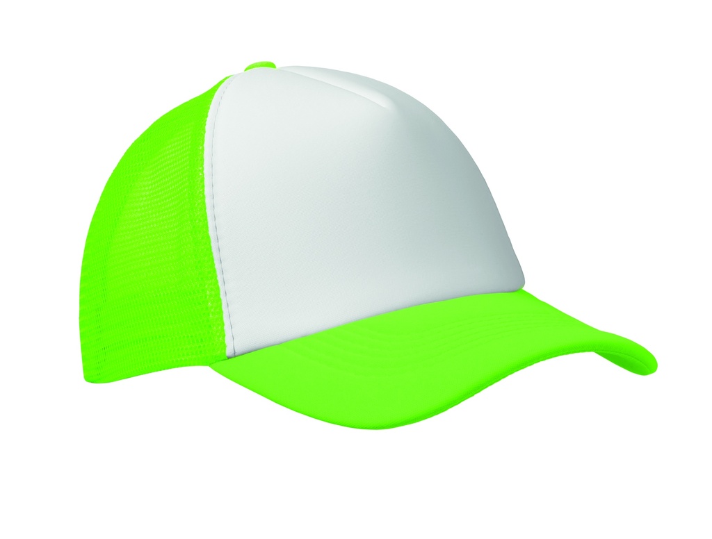 Czapka trucker z 5 panelami MO2269-68 - Fluorescencyjny Zielony