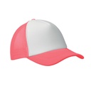 Czapka trucker z 5 panelami MO2269-72 - Fluorescencyjny -Fuksja