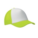 Czapka trucker z 5 panelami MO2269-84 - Bialy/Neonowy Zolty