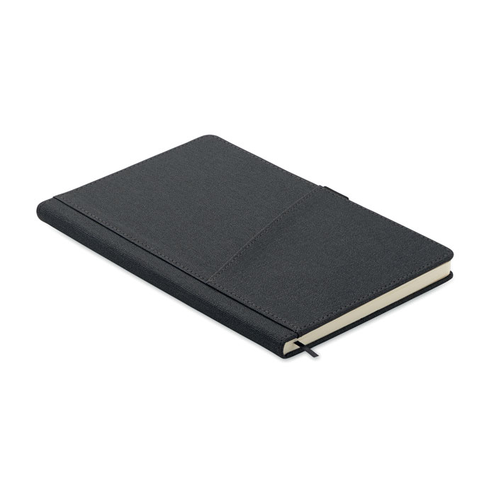 Notes A5 z kieszenia z przodu MO2285-03 - Czarny