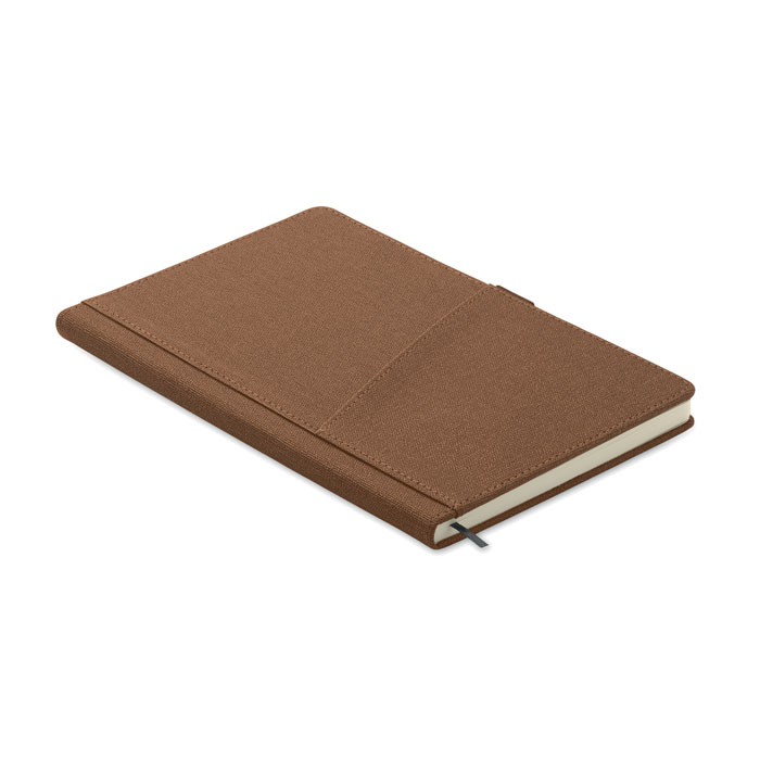 Notes A5 z kieszenia z przodu MO2285-01 - Brazowy