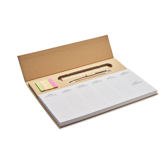 Tygodniowy planer biurkowy MO2289-13 - Bezowy