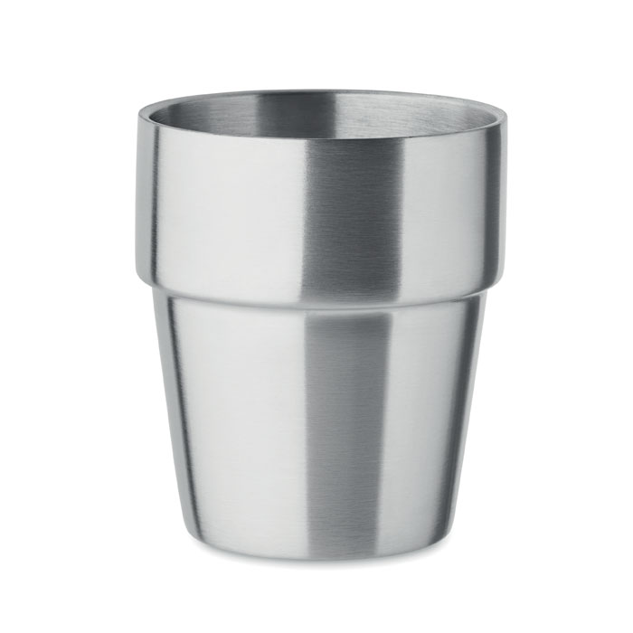 Kubek dwuscienny 250 ml MO2323-16 - Srebrny Mat
