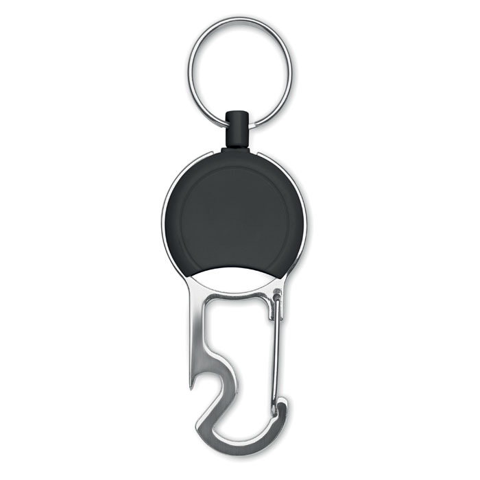 Wysuwany brelok MO2319-03 - Czarny