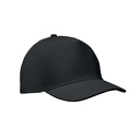 5-panel czapka z daszkiem 180gr MO2345-03 - Czarny