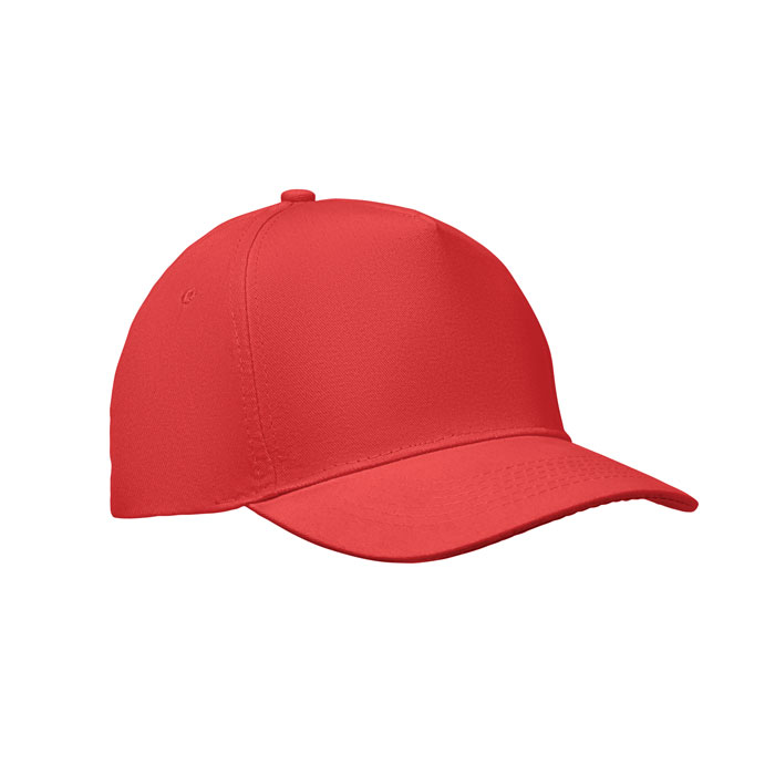 5-panel czapka z daszkiem 180gr MO2345-05 - Czerwony