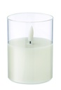 Świeca woskowa LED w szkle - Bialy