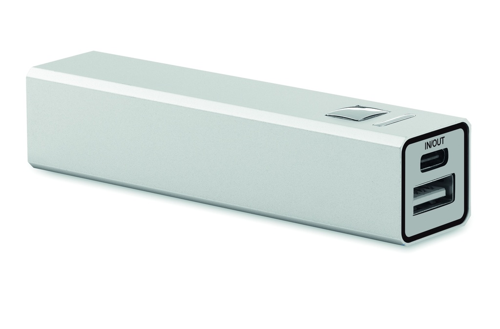 Power bank 2600 mAh MO2374-16 - Srebrny Mat