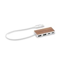 Hub USB 4 porty 27,5 cm MO2387-40 - Drewna